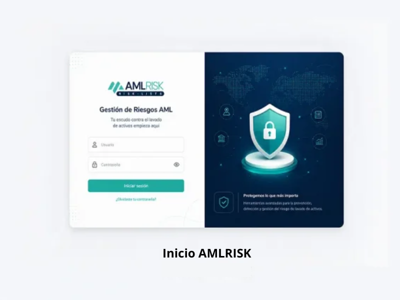Nueva pantalla de inicio de AMLRISK